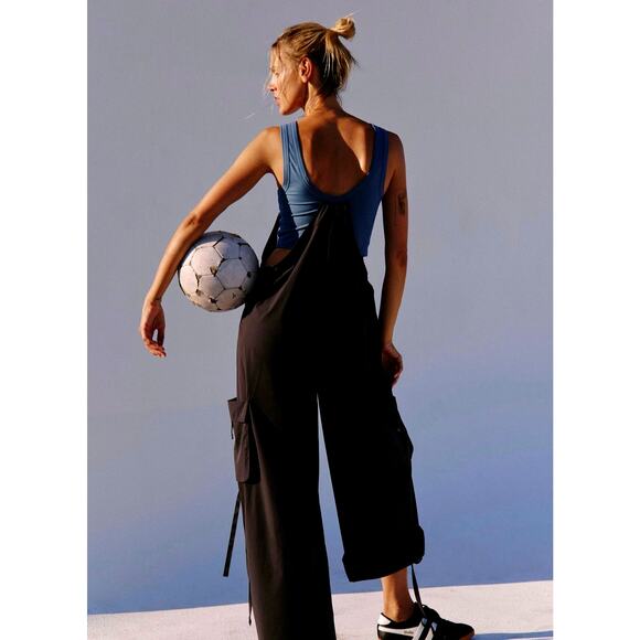 Free People Pathfinder One Piece Jumpsuit Skyline/Black Combo M - Picture 2 of 4